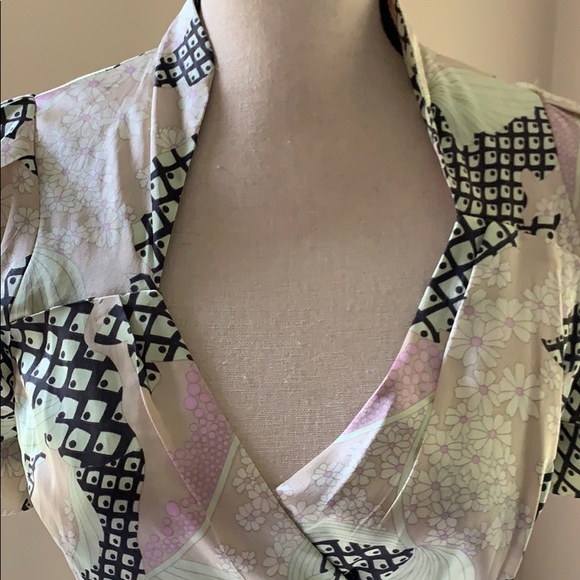 3/$20 Silk BCBG maxazria wraparound blouse - Picture 3 of 5
